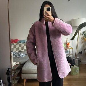 J. Crew Women's Pink/Purple Sherpa Coat XS